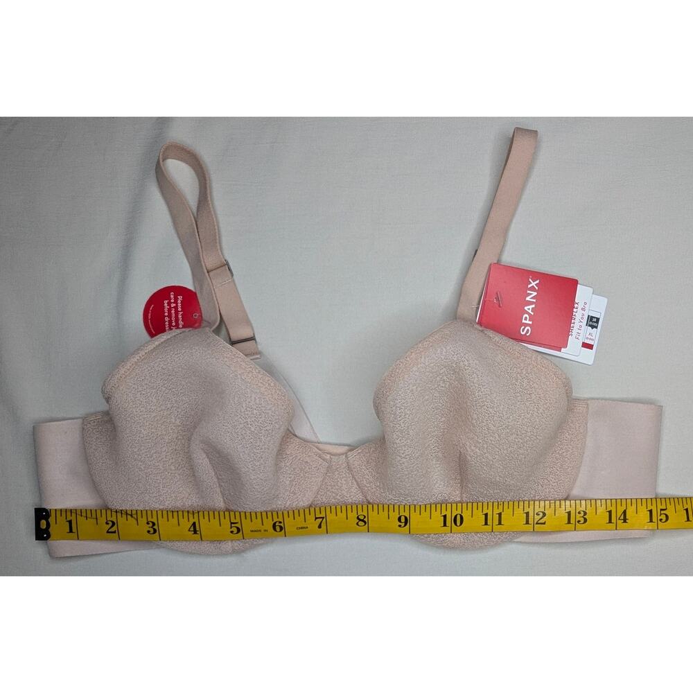 Spanx SheerFlex Fit To You Demi Underwire Bra NWT Large A-C Champagne Beige Chic - Picture 4 of 7